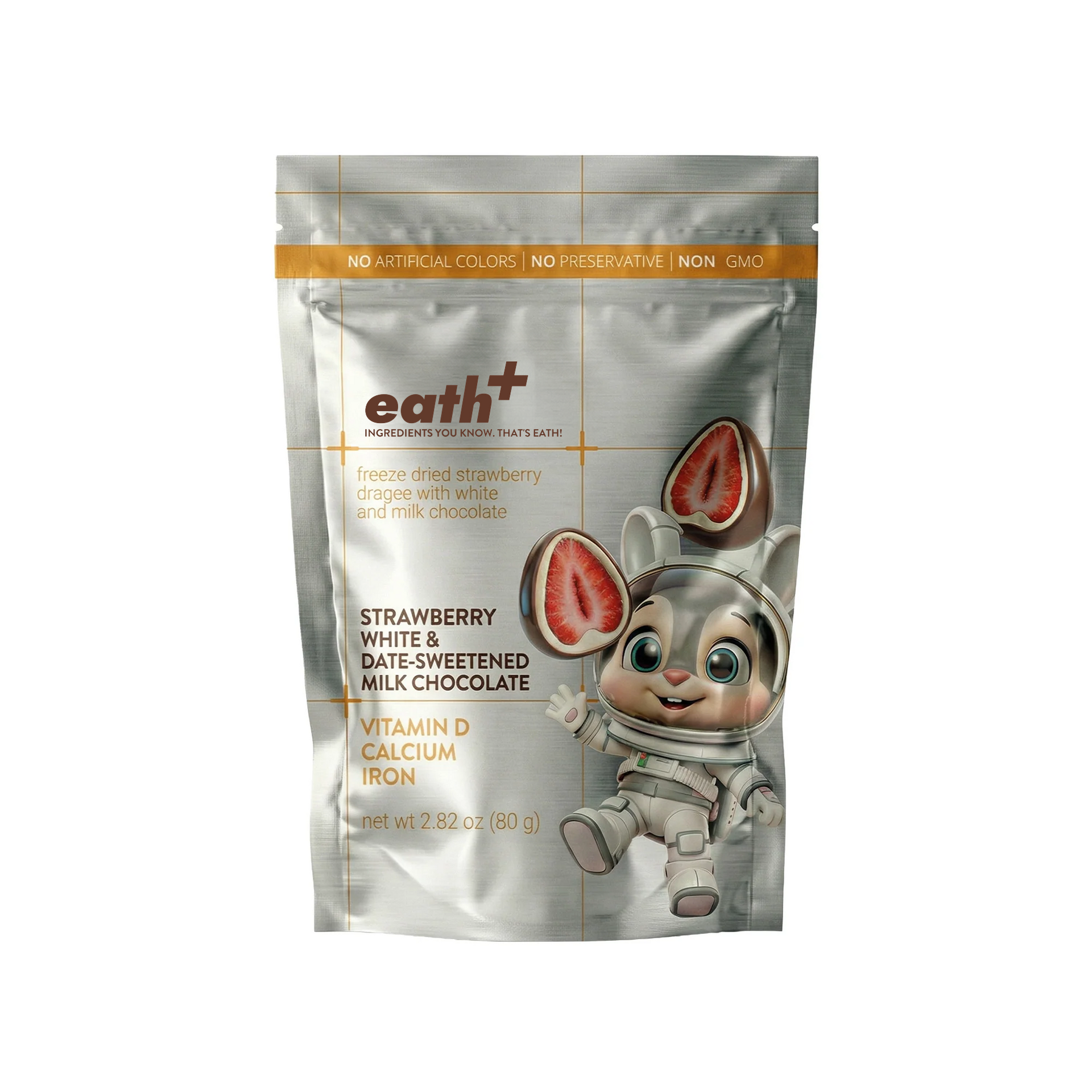 Freeze Dried Strawberry Dragee with White and Milk Chocolate